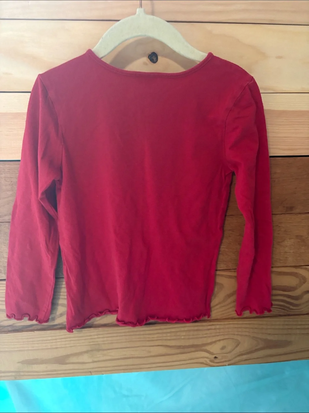 Old Navy Red Long-Sleeve Kids Tee with 'LOVE' Applique